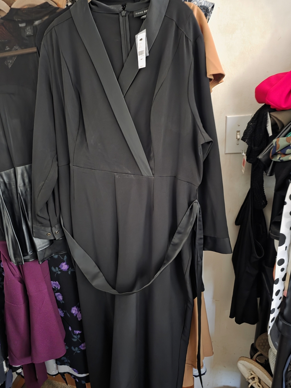 Lane Bryant Women's Black Jumpsuit - Elegant V-Neck